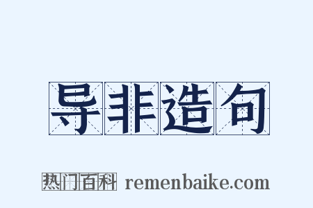 导非造句是什么意思的图片
